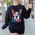 Boston Terrier Merica 4th Of July T Shirt Men Boys Dog Puppy Women's Sweatshirt Back Print Black