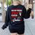 Boston Terrier Mom American Gentleman Dog Mother's Day Women's Sweatshirt Back Print Black