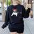 Boston Terrier Mom Bandana Boston Terrier Dog Women's Sweatshirt Back Print Black