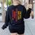 Boston Terrier Mom Dad Dog Lover Owner Women Men Women's Sweatshirt Back Print Black