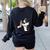 Boston Terrier Mom Dogs Mum Woman Women's Sweatshirt Back Print Black