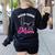 Boston Terrier Mom Women's Sweatshirt Back Print Black