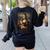 Boston Terrier Mona Lisa Painting Art Dog Mom Dad For Men Women Kids Women's Sweatshirt Back Print Black