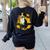 Boston Terrier s Mid-Century Modern Art s Street Grunge Women's Sweatshirt Back Print Black