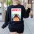 Boston Terriers Jowls Dog Mom Dog Dad Women's Sweatshirt Back Print Black