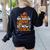 My Broom Broke So Now I Teach Halloween Teacher Women's Sweatshirt Back Print Black