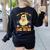 You Can't Scare Me I Teach 2nd Grade Halloween Teacher Ghost Women's Sweatshirt Back Print Black