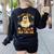 You Can't Scare Me I Teach 3rd Grade Halloween Teacher Ghost Women's Sweatshirt Back Print Black