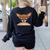 Chihuahua 100 Days Of School Rainbow Glasses Teacher Women's Sweatshirt Back Print Black Chihuahua 100 Days Of School Rainbow Glasses Teacher Women's Sweatshirt Back Print Black