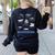 Cloud Watcher Cloud Types Science Student Teacher Cute Faces Women's Sweatshirt Back Print Black