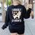 Cow Teacher Lover Women's Sweatshirt Back Print Black Cow Teacher Lover Women's Sweatshirt Back Print Black