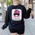 CTE Teacher In October We Wear Pink Breast Cancer Awareness Women's Sweatshirt Back Print Black