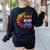 Cute I Became A Teacher Because Your Life Is Worth My Time Women's Sweatshirt Back Print Black