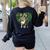 Cute Boston Terrier Shamrock St Patrick's Day Dog Lover Men Women Kids Women's Sweatshirt Back Print Black