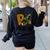 Cute Camo Pre K Back To School Teacher Kid Preschool Women's Sweatshirt Back Print Black