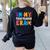 Cute Coffee Glass Face Happy Day In My Tired Teacher ERA For Men Women Women's Sweatshirt Back Print Black