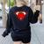 Cute Distressed Super Teacher Superhero Apple Shirt Women's Sweatshirt Back Print Black Cute Distressed Super Teacher Superhero Apple Shirt Women's Sweatshirt Back Print Black