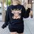 Cute Floral Highland Cow Back To School For Women Teacher Women's Sweatshirt Back Print Black Cute Floral Highland Cow Back To School For Women Teacher Women's Sweatshirt Back Print Black