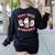 Cute Ghost Book Read More Books Teachers Halloween Women's Sweatshirt Back Print Black