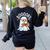 Cute Ghost Reading Book Librarian Teacher Halloween Costume Women's Sweatshirt Back Print Black Cute Ghost Reading Book Librarian Teacher Halloween Costume Women's Sweatshirt Back Print Black