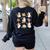 Cute Ghosts Reading Book Bookworm Halloween History Teacher Women's Sweatshirt Back Print Black Cute Ghosts Reading Book Bookworm Halloween History Teacher Women's Sweatshirt Back Print Black