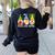 Cute Gnomes Teach Love And Inspire Back To School Teacher Women's Sweatshirt Back Print Black Cute Gnomes Teach Love And Inspire Back To School Teacher Women's Sweatshirt Back Print Black