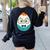 Cute Good Egg Teacher Halloween Costume Food Group Women's Sweatshirt Back Print Black Cute Good Egg Teacher Halloween Costume Food Group Women's Sweatshirt Back Print Black
