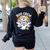 Cute Group Matching Teachers Halloween Women's Sweatshirt Back Print Black Cute Group Matching Teachers Halloween Women's Sweatshirt Back Print Black