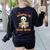 Cute Halloween Teacher Librarian Mummy Reading Books Women's Sweatshirt Back Print Black