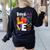 Cute Teach Love And Inspire Men Women Teacher Women's Sweatshirt Back Print Black