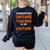 Daycare Teacher Halloween Costume Tired Day Care Shirt Women's Sweatshirt Back Print Black