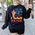 Diabetic Teacher Diabetes Awareness Insulin Blue Ribbon Women's Sweatshirt Back Print Black