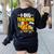 I Dig Teaching Dump Truck Construction Back School Teacher Women's Sweatshirt Back Print Black