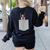 Dog In Your Pocket Boston Terrier For Men Women Girls Kids Women's Sweatshirt Back Print Black