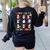 What Are We Doing Today PE Teacher Snowman Christmas Women's Sweatshirt Back Print Black What Are We Doing Today PE Teacher Snowman Christmas Women's Sweatshirt Back Print Black