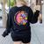 Dyslexia Different Perspective Reading Brain Floral Teacher Women's Sweatshirt Back Print Black Dyslexia Different Perspective Reading Brain Floral Teacher Women's Sweatshirt Back Print Black