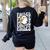 Eagles School Sports Fan Team Spirit Teacher Parent Student Women's Sweatshirt Back Print Black