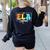 ELA Squad Teacher Back To School English Language Arts Women's Sweatshirt Back Print Black ELA Squad Teacher Back To School English Language Arts Women's Sweatshirt Back Print Black