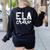 English Language Art Teacher Crew ELA Squad English Teacher Women's Sweatshirt Back Print Black