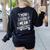English Teacher Grammar Police Language Nerd You Literally Mean Figuratively V-Neck Modern Short Sleeve Small Women's Sweatshirt Back Print Black