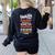 English Teacher Women's Sweatshirt Back Print Black English Teacher Women's Sweatshirt Back Print Black