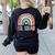 ESL Squad Teacher Crew Team Back To School English Rainbow Women's Sweatshirt Back Print Black