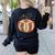 Fall Book Pumpkin Fall Librarians Bookworm Teachers Students Women's Sweatshirt Back Print Black