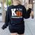 Fall Kindergarten Teacher K Is For Buffalo Plaid Pumpkin Women's Sweatshirt Back Print Black Fall Kindergarten Teacher K Is For Buffalo Plaid Pumpkin Women's Sweatshirt Back Print Black