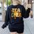 Fall Teacher Pumpkin Coquette Bow Autumn Classroom Women's Sweatshirt Back Print Black Fall Teacher Pumpkin Coquette Bow Autumn Classroom Women's Sweatshirt Back Print Black