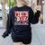 Field Day Red Team Outdoor Field Day Games For Kids Teacher Women's Sweatshirt Back Print Black