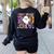First Grade Boo Crew Teacher Student Halloween Costume Women's Sweatshirt Back Print Black