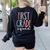 First Grade Squad 1st Grade Teacher Crew Back To School Team Women's Sweatshirt Back Print Black