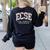 Floral ECSE Early Childhood Special Education SPED Teacher Women's Sweatshirt Back Print Black Floral ECSE Early Childhood Special Education SPED Teacher Women's Sweatshirt Back Print Black
