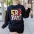 Fri-Yay Happy Friday Lovers Teacher Weekend Women Women's Sweatshirt Back Print Black